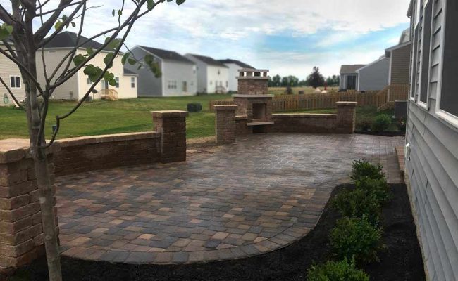 paver patio with fire pit